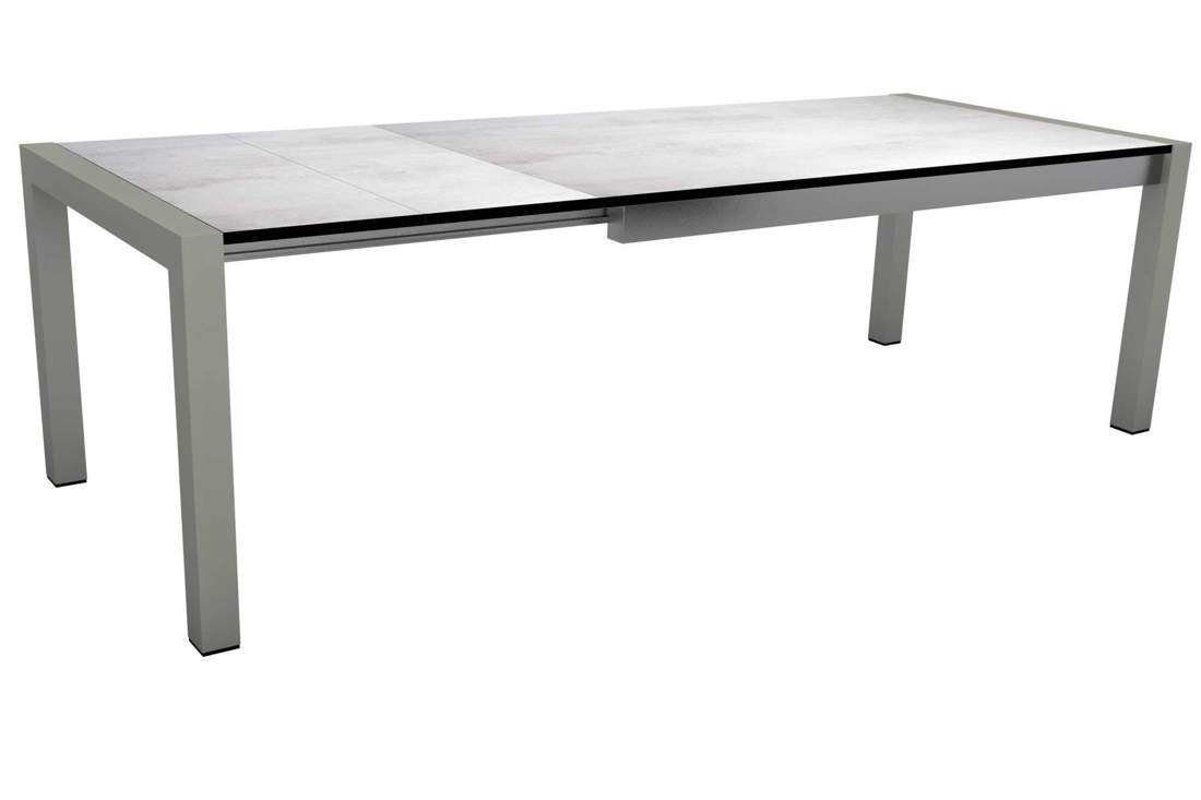 Stern Ausziehtisch 174/254x90 cm Aluminium - Silverstar Zement hell graphit